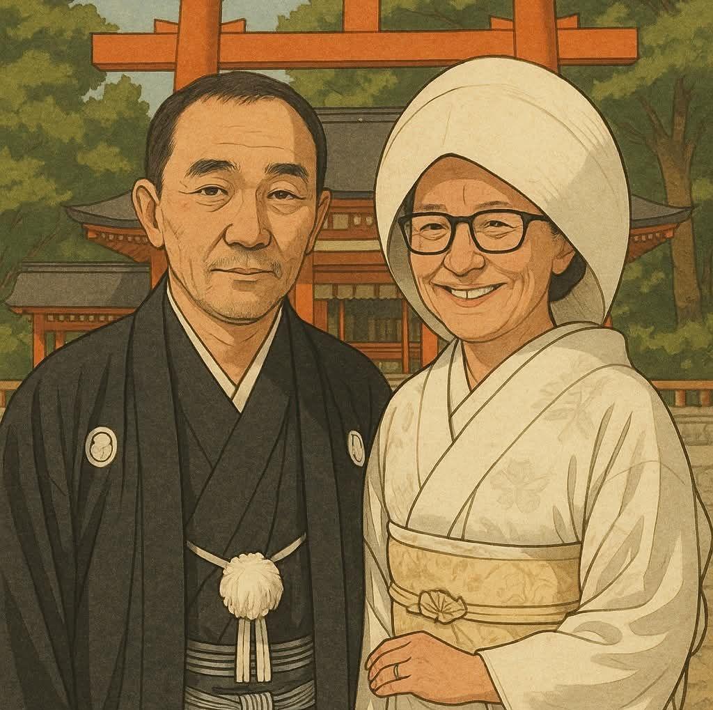 Sinto esküvőnk Sapporó szívében